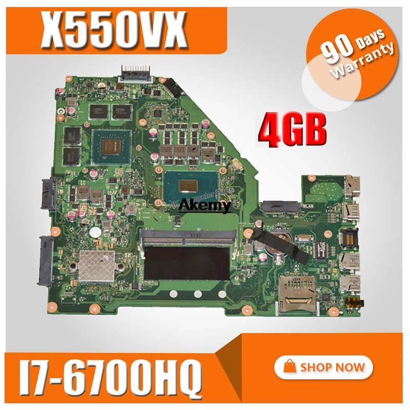X550VX MB._ 4G/I7-6700HQ/AS X550VX материнская плата REV 2,0 для ASUS FX50V K550VX X550VX X550VQ тест материнской платы ок обмен