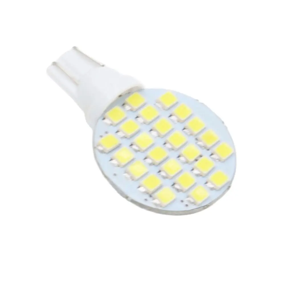 

10x T10 LED W5W LED 194 168 2825 24SMD LED round Bulb For Car Interior Dome Reading Luggage Box Light Lamp White