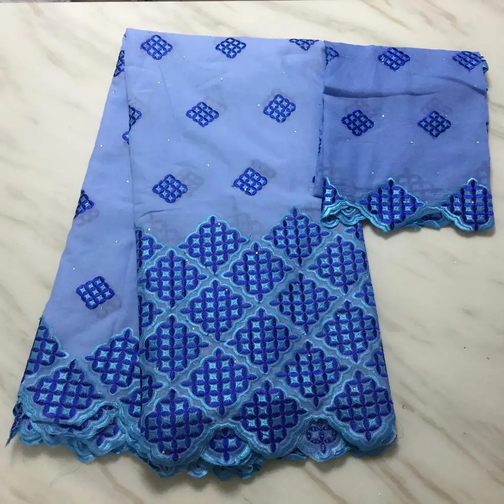 Клетчатая вышивка хлопчатобумажная ткань с камнями африканская 7Y французский