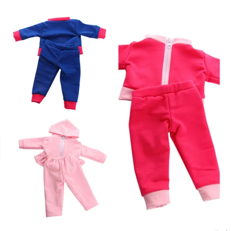 Born New Baby Fit 18 дюймов 43 см Кукла Одежда кукла красный синий розовый плюш 2 шт.