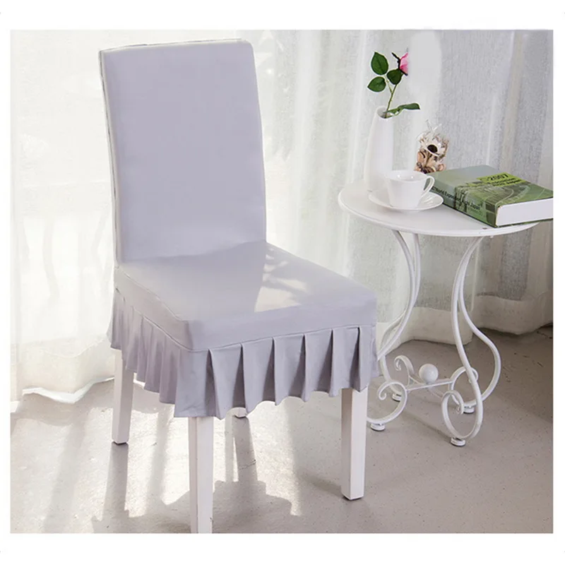 DIDIHOU новинка высокое качество спандекс чехлы на стулья эластичная короткая юбка