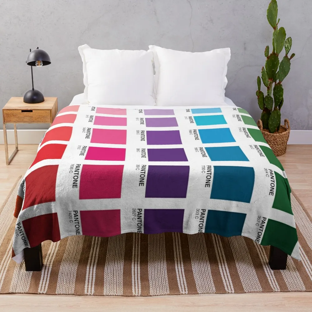 

Shades of Pantone Colors Blanket Bedspread Soft Throw Bed Sofa Cover For Kids Child Girls Boys Christmas Xmas Gift