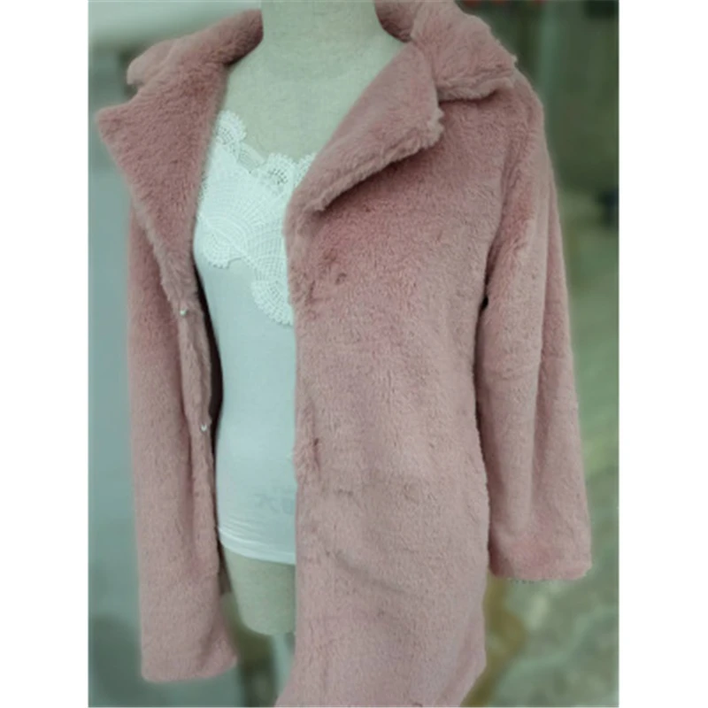 Autumn Winter Women's Fur Coat Fashion  Fake Fur Long Jackets Loose American Women Fur Outwear Warm Femme Mujeres T707