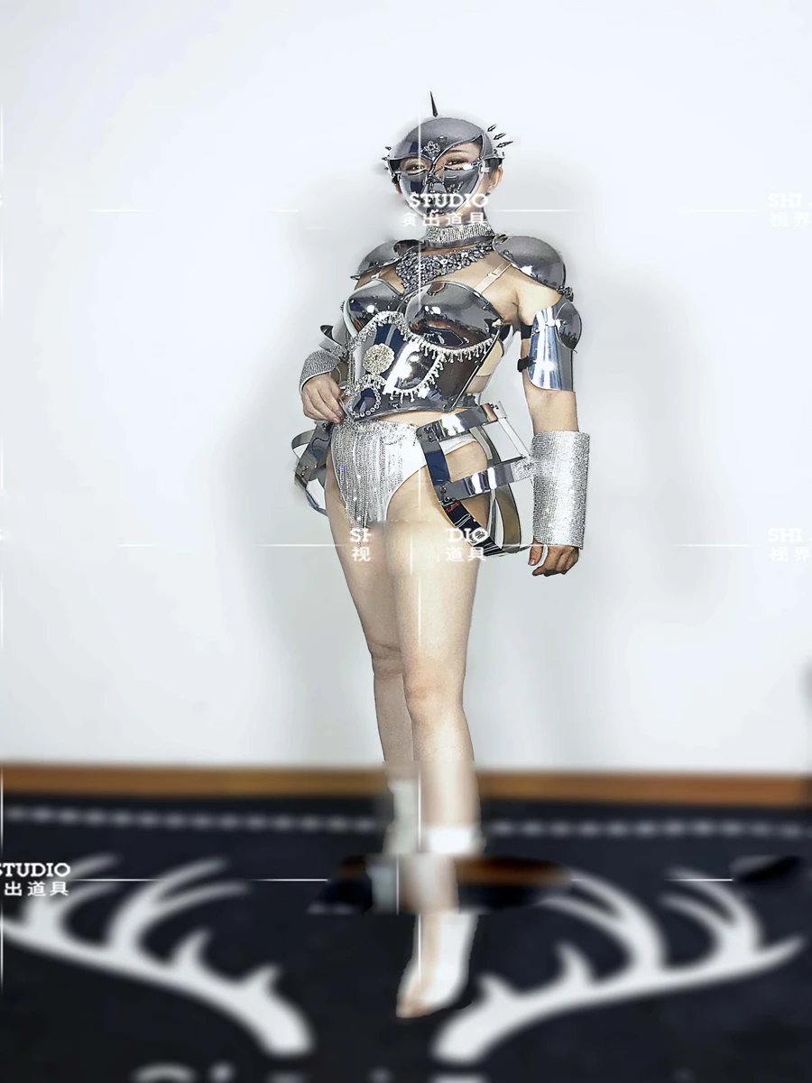 Костюм для косплея gogo технологии будущего космическое зеркало танцевальный