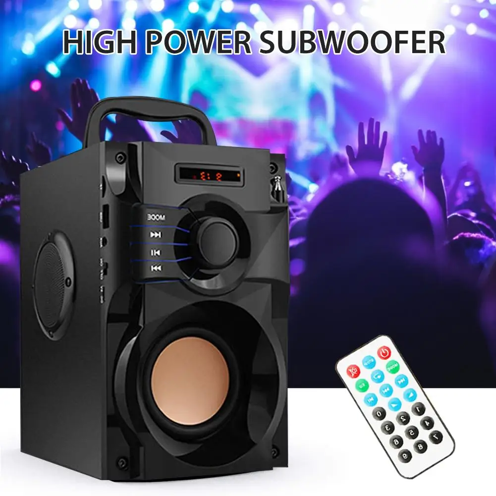 

Bluetooth-Колонка портативная с сабвуфером и пультом дистанционного управления