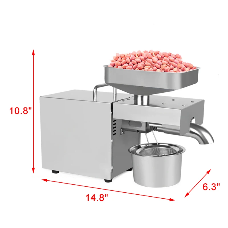 

Stainless Steel Oil Presser Automatic Cold Press Home Commercial Hydraulic Oil Press Machine For Olive Peanut Oil Extractor