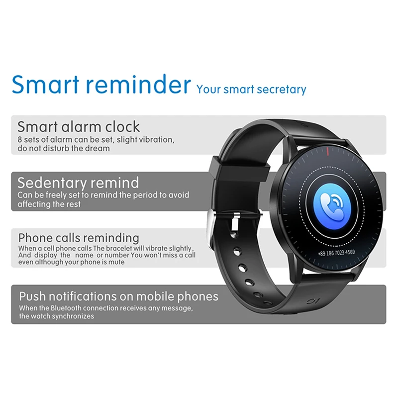 Смарт-часы мужские S09 спортивные водонепроницаемые Bluetooth пульсометр