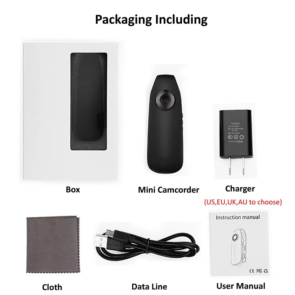 1080P HD мини камера диктофон полицейский корпус мотоцикл велосипед циклическая