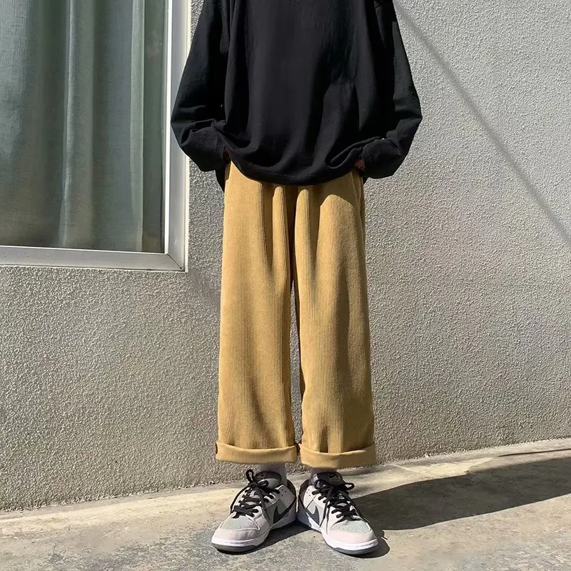 

2022 New Harem Pants Men Fashion Cotton Casual Pants Men Streetwear Hip Hop Loose Straight Trousers Mens S-3XL