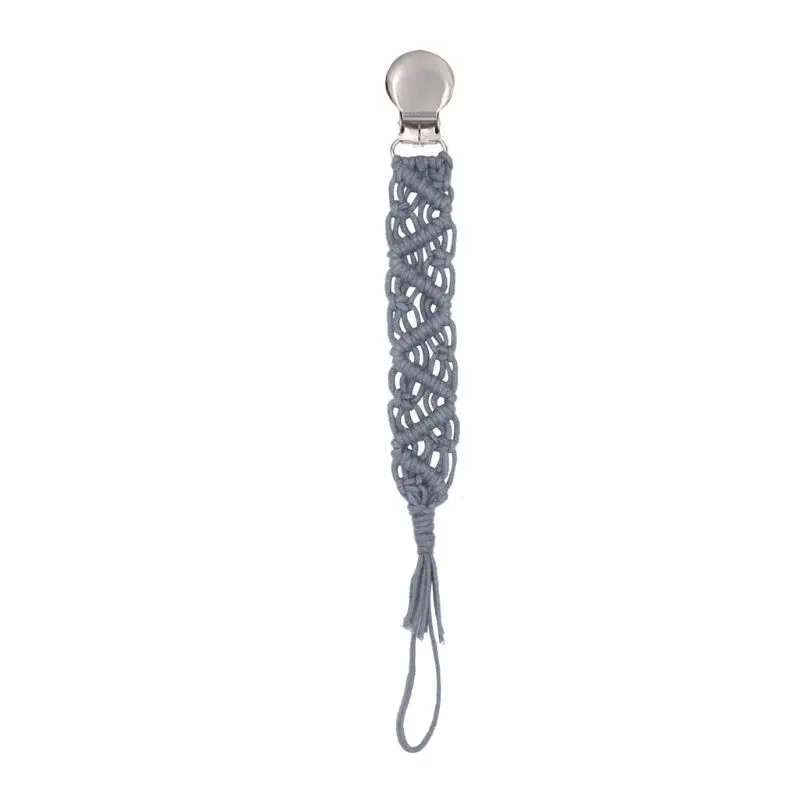 

Vintage Simple Crochet Pacifier Clip Baby Cotton Tassel Pacifier Chain for Newborn Teething Soother Chew Toy Dummy Clips