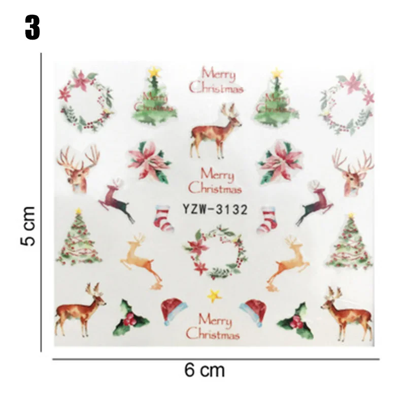 Рождество переводная наклейка для ногтей s Хэллоуин мяч одеваются наклейки патч