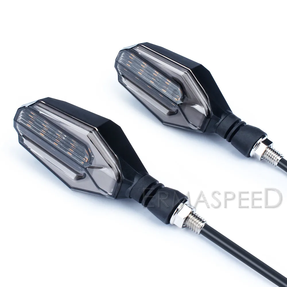 Мотоцикл светодиодные указатели поворота 2 шт. Универсальные передние и задние сигналы дневного света мигалки и индикаторы стоп-сигналов для мотоциклов мотокросса.