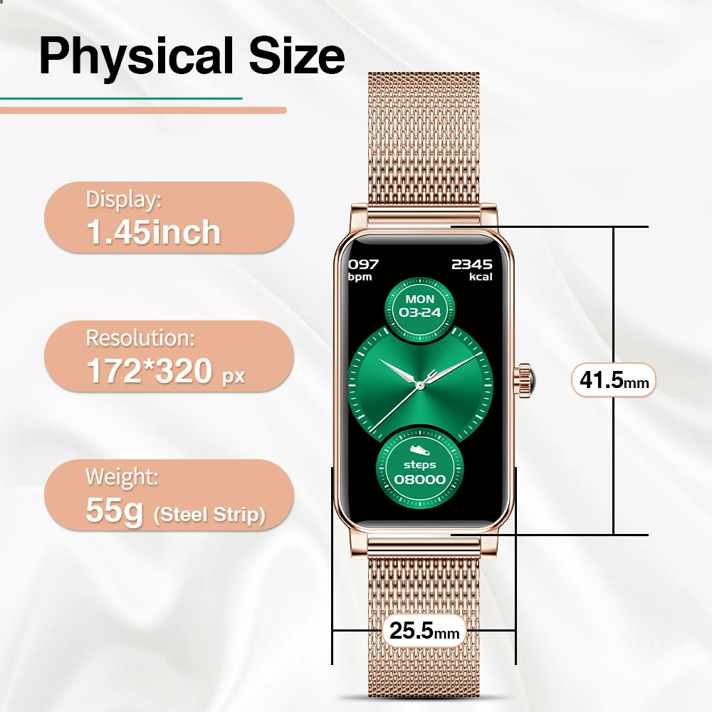 smart watch women heart rate blood oxygen ladies menstrual period smartwatch fitness tracker for samsung iphone ios android free global shipping