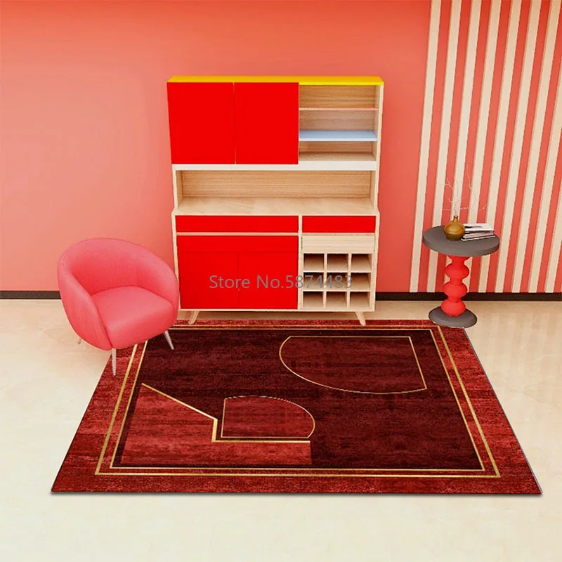 Большой ковер для гостиной скандинавский классический нескользящий с