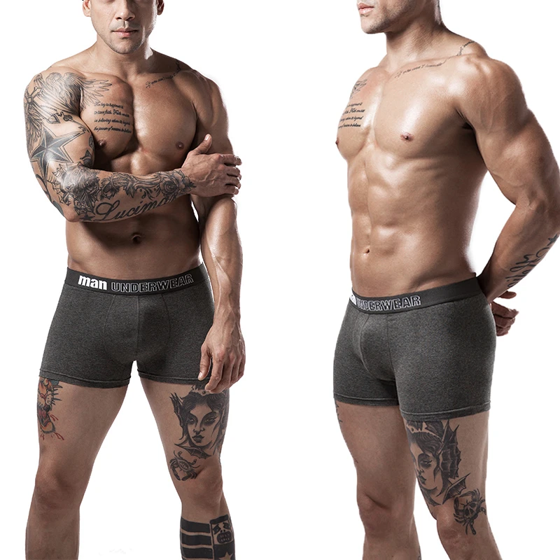 3 шт. мужские хлопковые трусы-боксеры | Мужская одежда