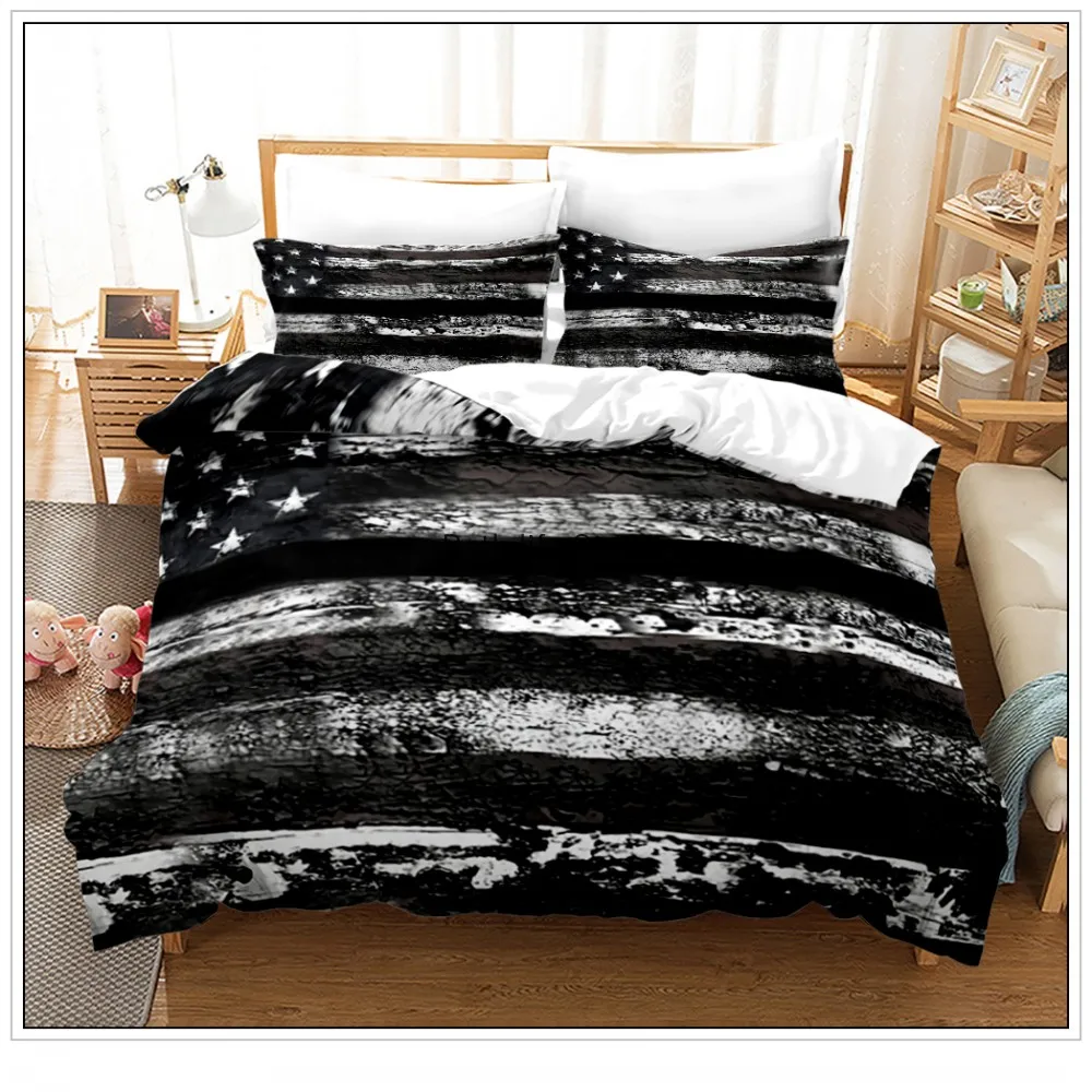 American Flag Eagle Bedding Set Luxury Duvet Cover Soft Bedclothes And Pillowcase Queen Size 2/3pcs Bed Sets Home Textile | Дом и сад