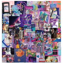 10/30/50pcs INS Style Purple Vaporwave Graffiti Stickers Aesthetics Decal Skateboard Laptop Phone Bike Cool Waterproof Sticker 10/30/50pcs INS Style Purple Vaporwave Graffiti Stickers Aesthetics Decal Skateboard Laptop Phone Bike Cool Waterproof Sticker