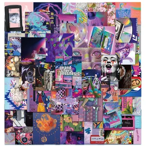 103050pcs ins style purple vaporwave graffiti stickers aesthetics decal skateboard laptop phone bike cool waterproof sticker free global shipping