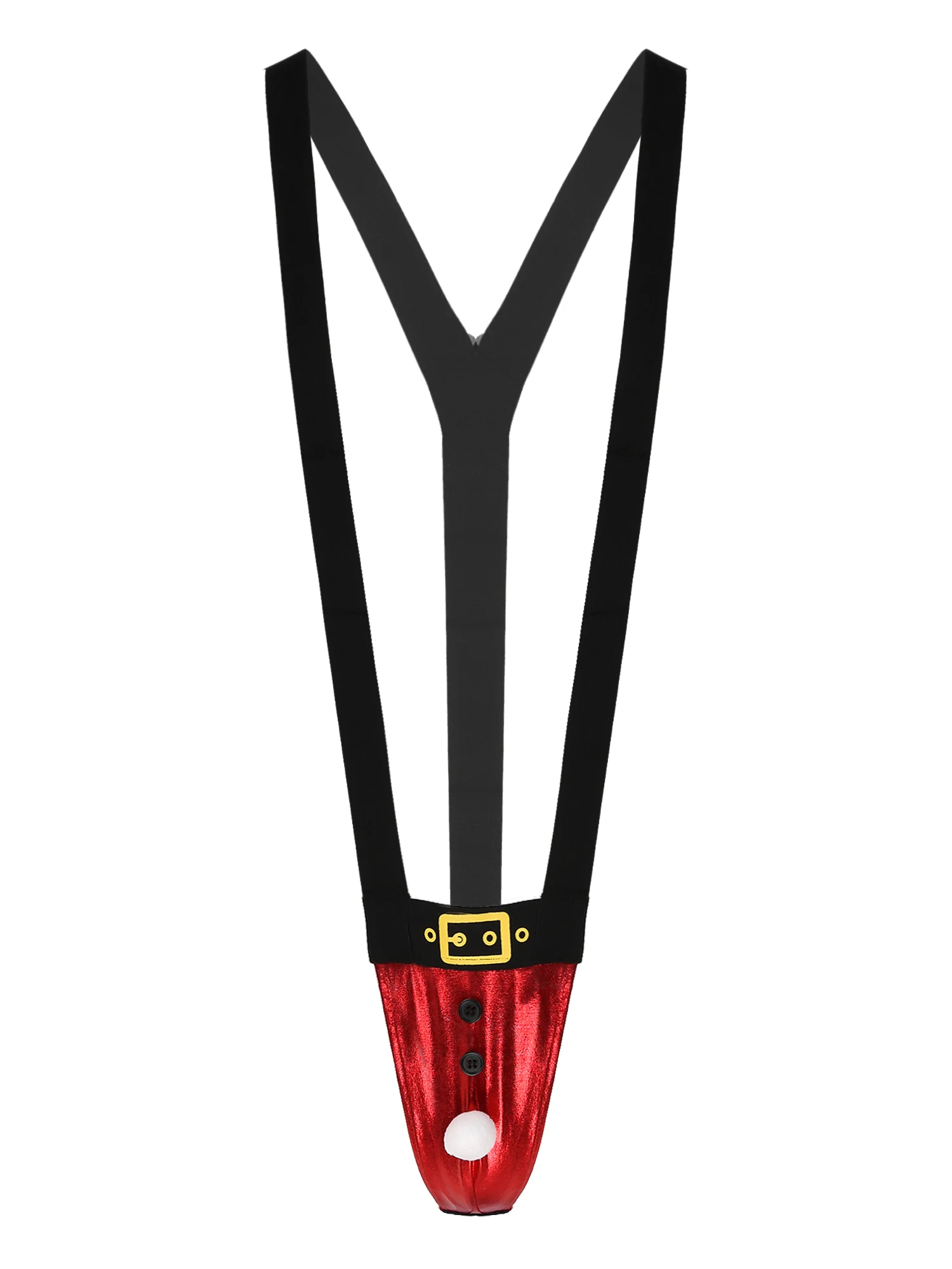 Мужские рождественские стринги с красным перекрестным крестом блестящие