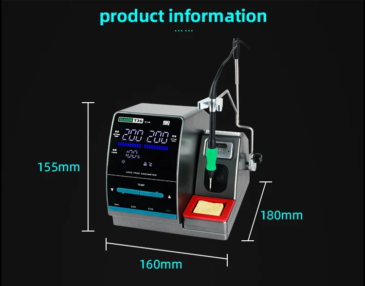 hot air station SUGON T36 Nano Soldering Station 1S Rapid Heating With JBC Soldering Tip For Integrated Circuit Component Welding Repair best soldering station