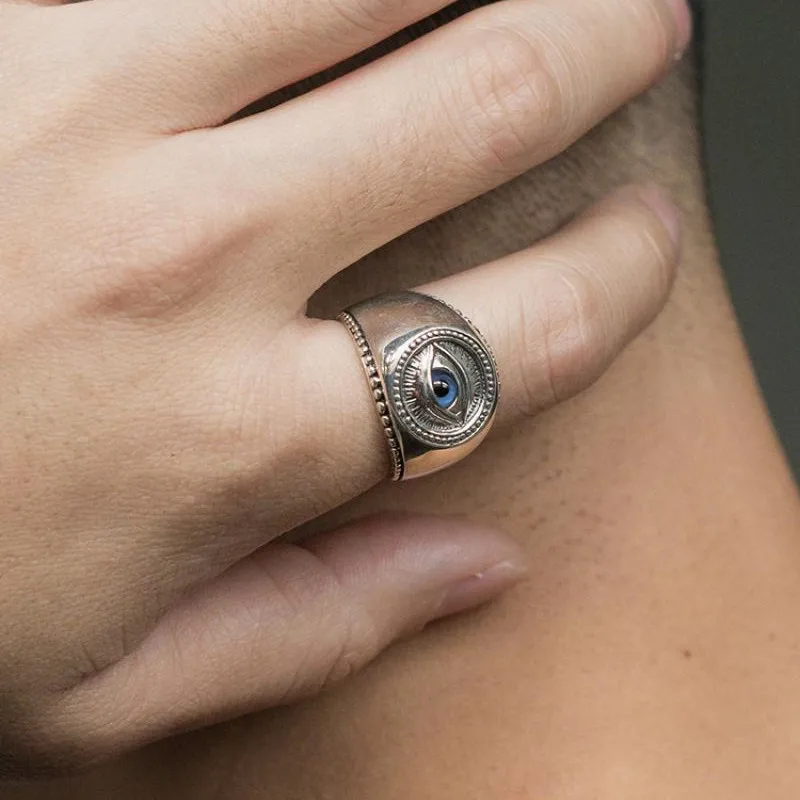 Мужское кольцо в стиле хип-хоп с гравировкой