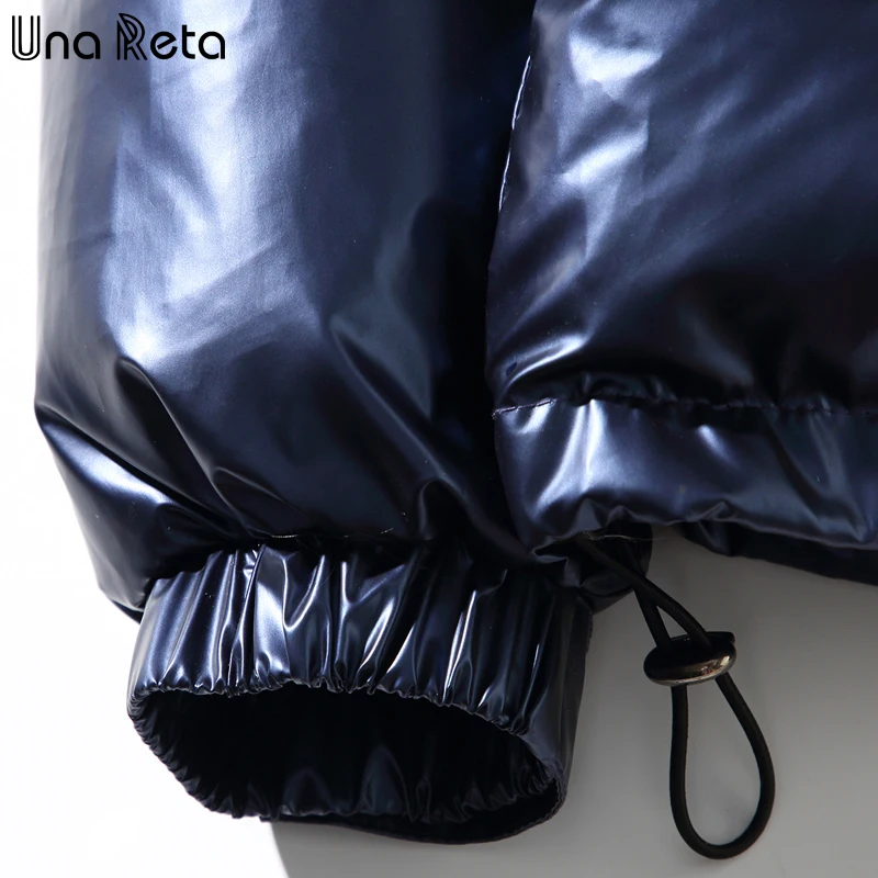 

Una Reta Shiny Men's Jacket Winter Man's Clothes New Solid Men Parkas Couple Coat With Hooded Plus Size Men's Parka Jackets