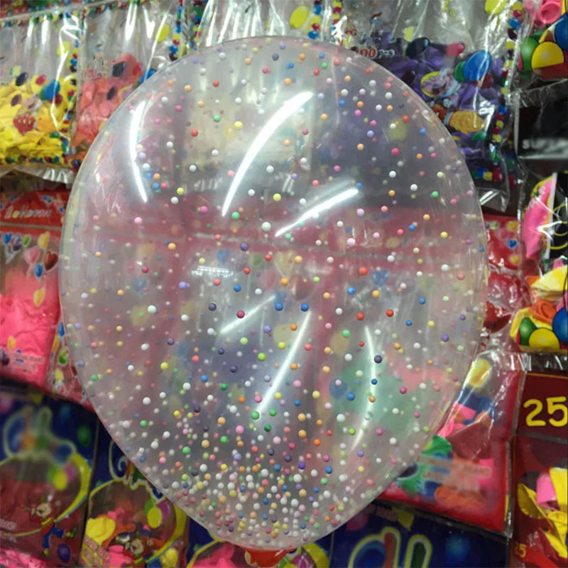 

20Pcs Foam Dot Transparent Confetti Kids Toy Latex Balloons Bubble Balloon Colorful Wedding Party Decoration 12 Inch