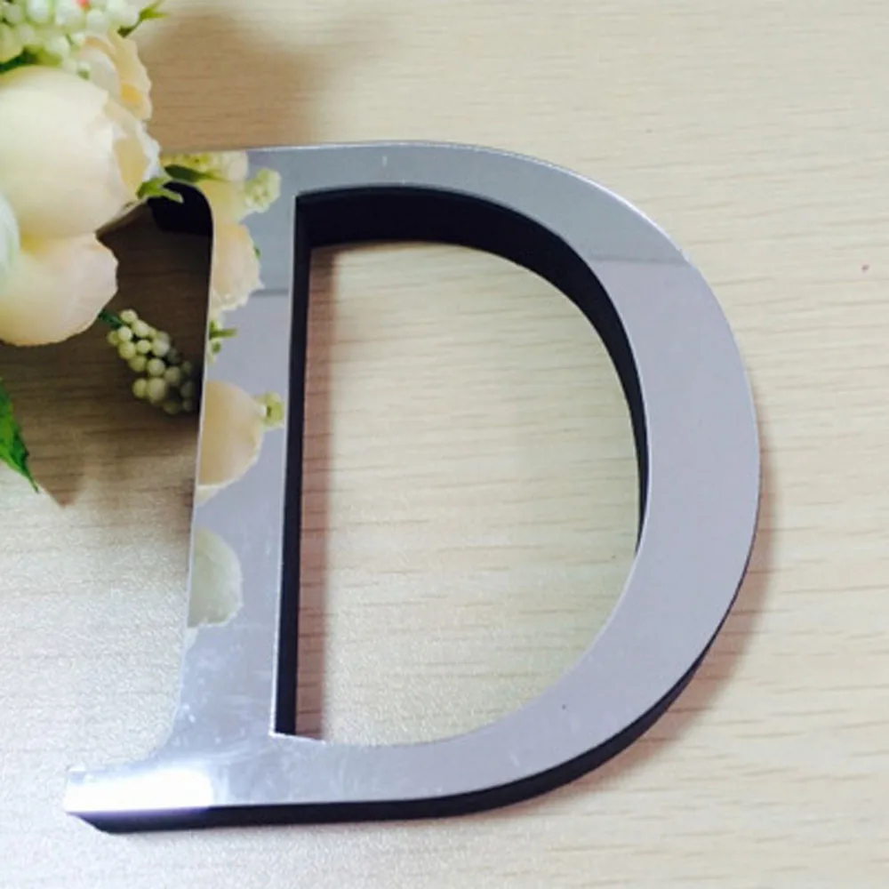 Акриловые наклейки с буквами 26 DIY 3D зеркальные акриловые на стены домашний декор