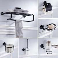 bathroom accessories oil rubbed bronze towel ring paper holder toilet brush coat hook bath rack soap basket faucet nj009