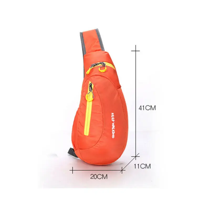 Нагрудная сумка унисекс водонепроницаемая нейлоновая для мужчин женщин бега |