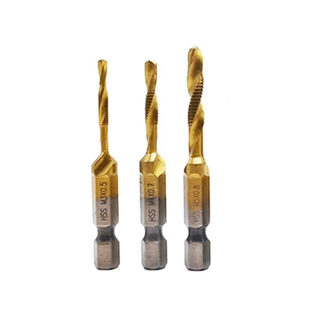

6pcs/set Tapping Drill Bit Drilling Tapping Composite Wire Tapping Drill Bit High Speed Steel Multifunctional Integrated Tap