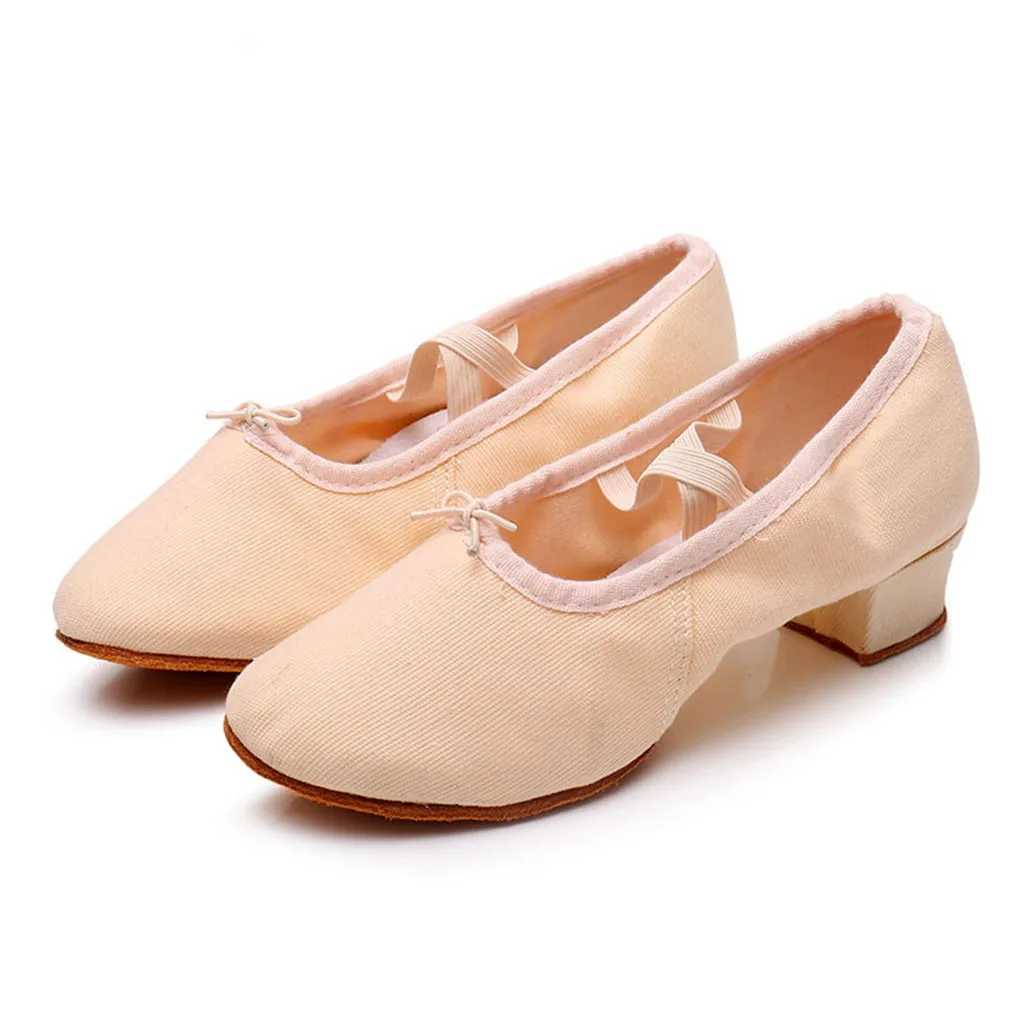 2019 г. Женская обувь Одноцветный холщовый для латиноамериканских танцев