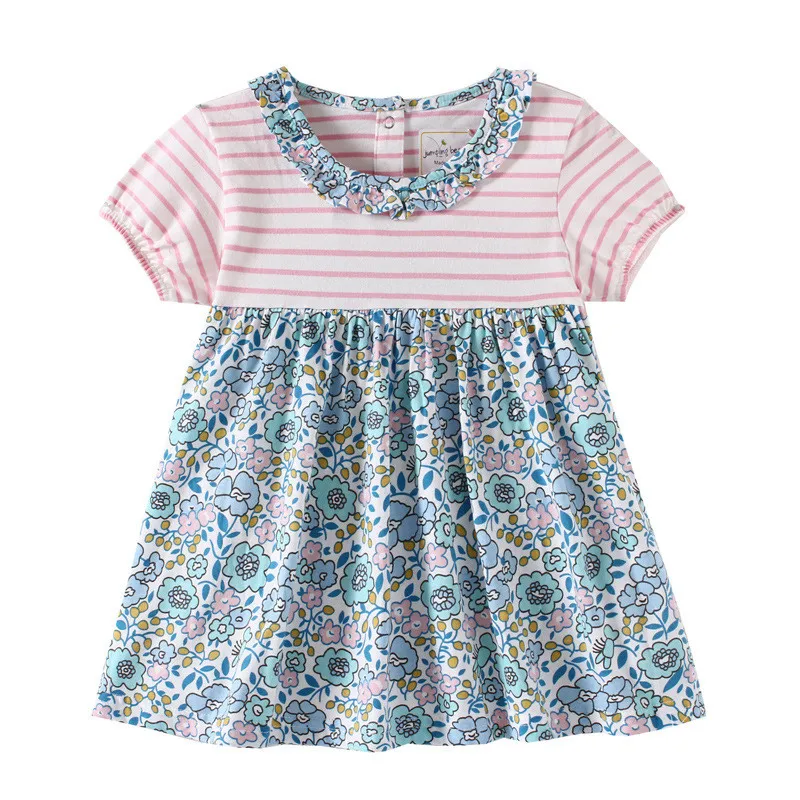 Детское летнее Хлопковое платье-пачка с цветочным принтом | Детская одежда и