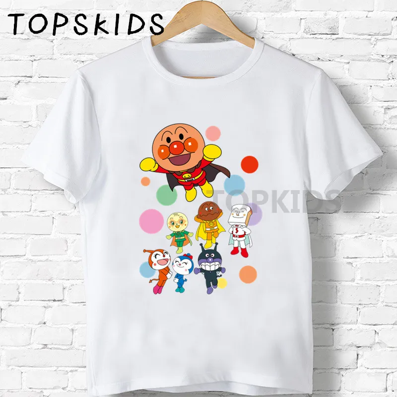 2019 Children Japanese Cartoon Anpanman and Baikinman Print T-shirts Boys&ampGirls Funny Cute Baby Tops Kids Summer T shirt HKP5254 | Детская