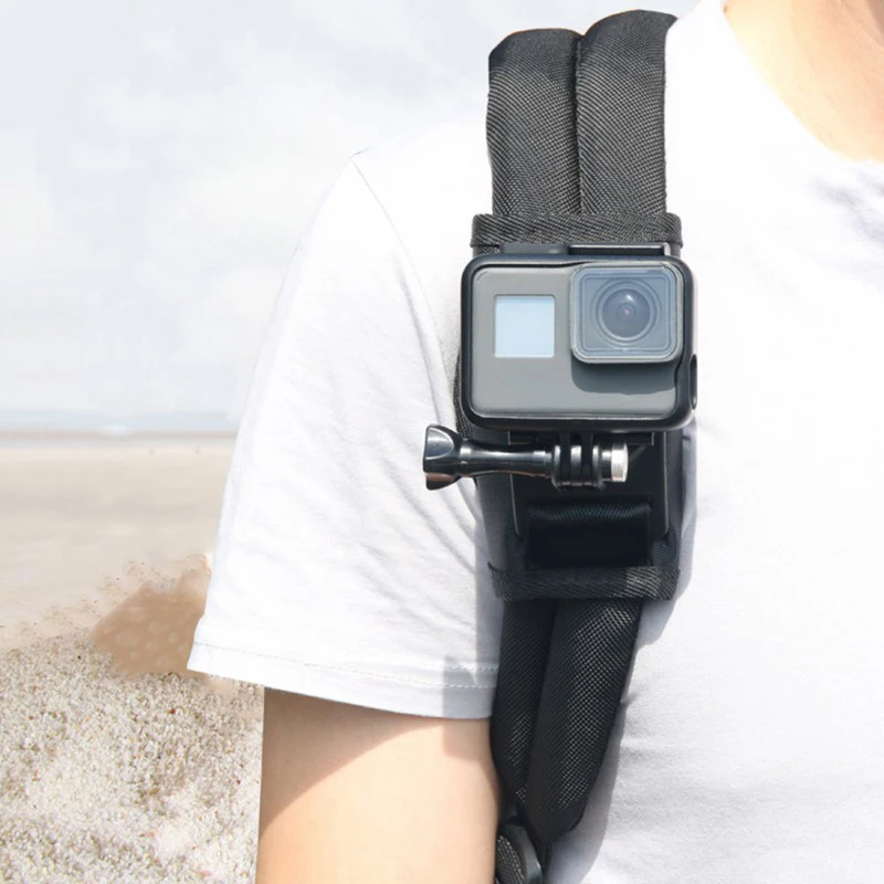 Backpack Shoulder Strap Mount For Gopro Hero 6 5 4 3+ With 360 Degree Adjustable Rotation Hook Buckle Xiaoyi | Электроника