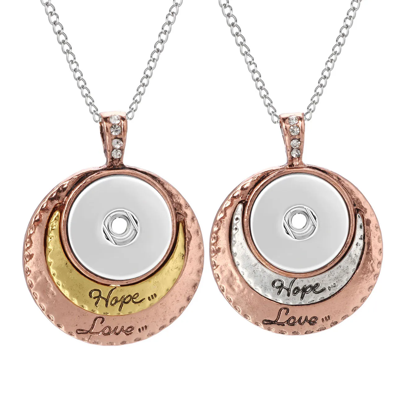 Цепочка с подвеской-защелкой золотого и серебряного цвета 18 мм ZG054 | Украшения