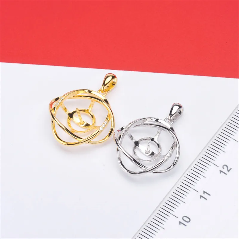 

Jewelry Handwork Pendant Base S925 Sterling Silver Pearl Pendant Accessories And Parts Findings Jewelry For DIY Fittings Women