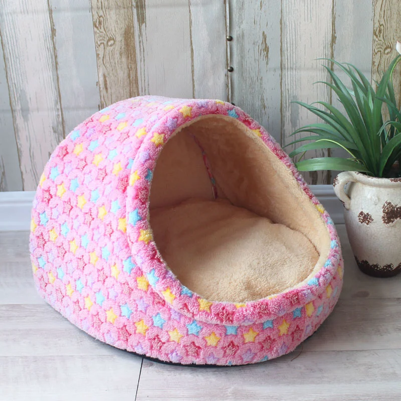 

Pet Bed Dog House Kennel Puppy Cat Litter Bed Home Shape Nest Sofa Indoor Small Dogs Cats Cushion Removable Pillow Chihuahua Mat