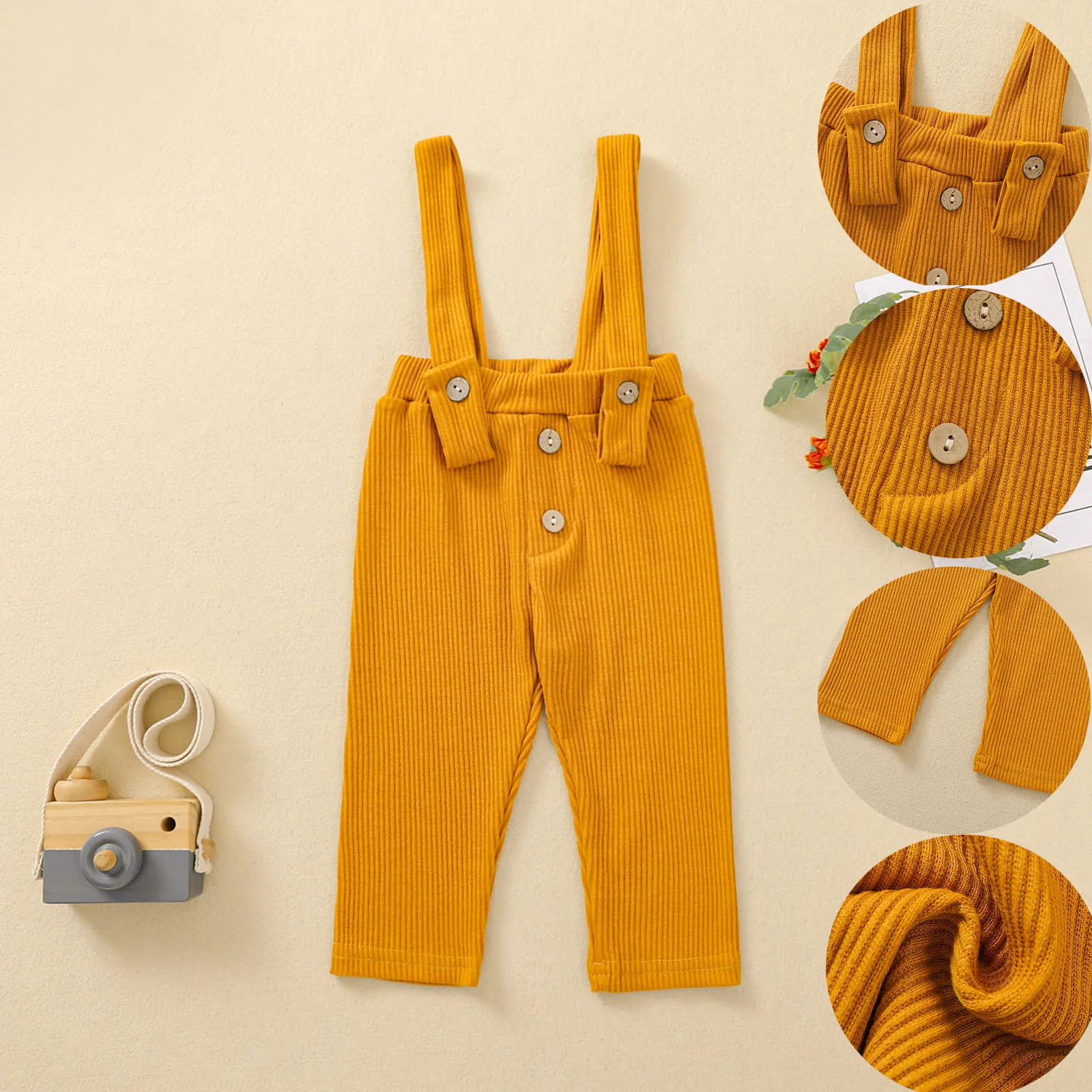 

0-24M Toddler Baby Rompers Boy And Girls Summer Solid Color Children's Cotton Button Rompers Sling Pants jongens kleding E1