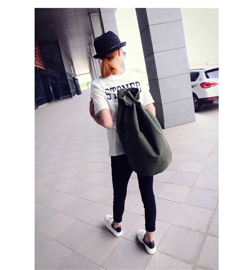 Вместительная Мужская баскетбольная сумка на шнурке для путешествий, рюкзак, Брезентовая сумка, унисекс, модные лаконичные женские сумки для хранения