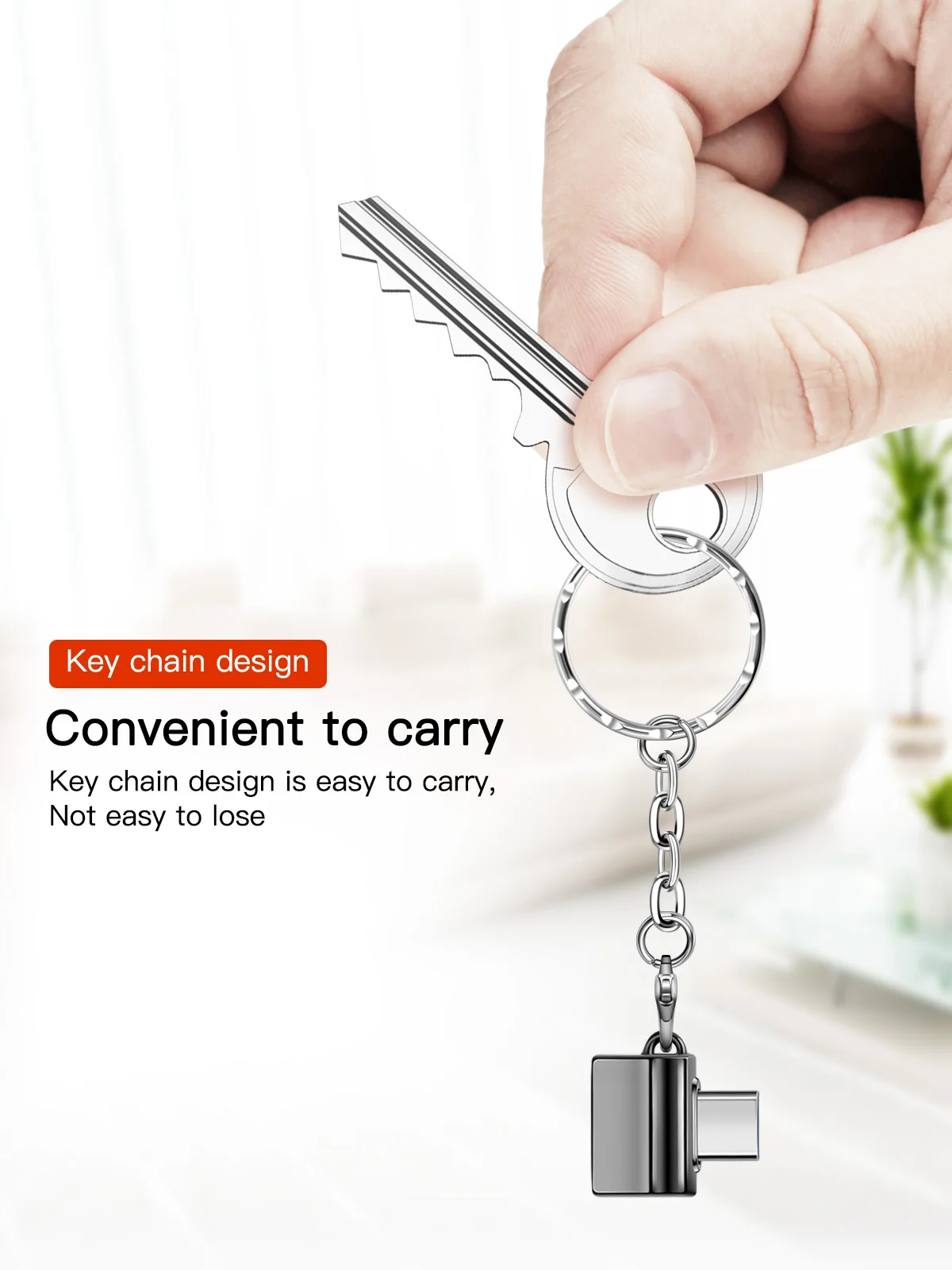 FONKEN usb type C OTG адаптер type-C конвертер USB для usb C PD зарядное устройство Мышь Клавиатура флэш-диск Портативный брелок для ключей OTG штекер