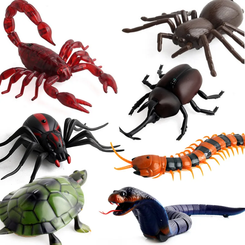 

3D Spider Cockroach Insects Creative Fake Snake RC Toy Prank Joke Scary Trick Bugs Remote Control Mock Props Xmas Gifts