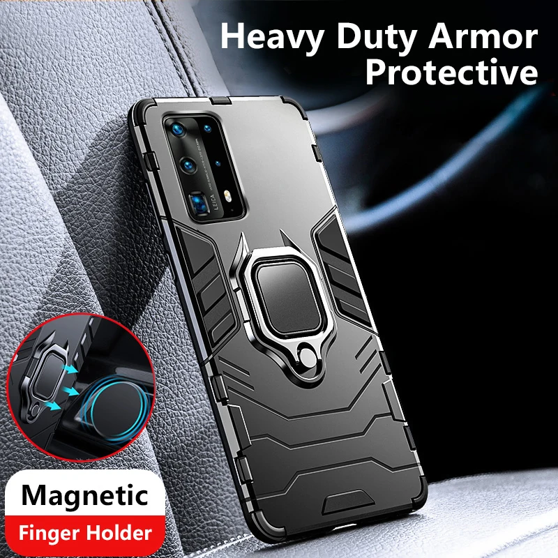 Противоударный армированный чехол для huawei mate 40 p40 pro подставка с кольцом p30 p20 honor20