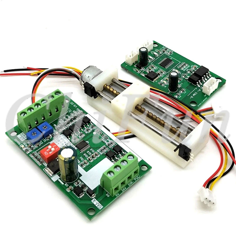 

Micro stepping motor moving slide table + stepping drive + controller 4 motion modes with limit