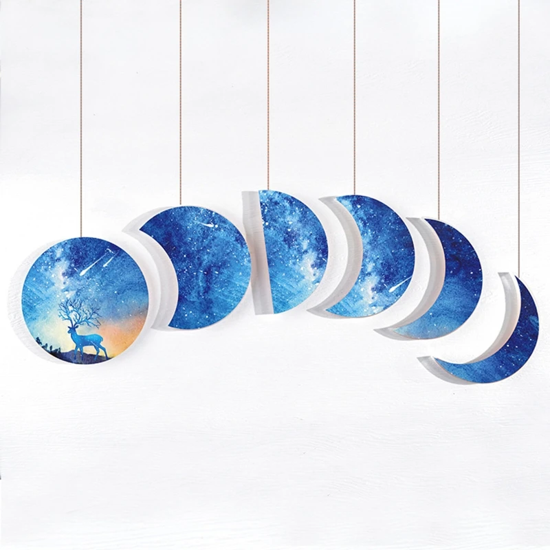 

Moon Phase Resin Molds - Crescent Silicone Moulds/Young New Moon Epoxy Moulds/Full Moon Geode Agate Moulds/Quarter Moon P9YF