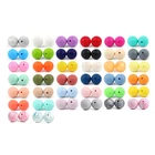 500 шт., силиконовые бусины, 15 мм