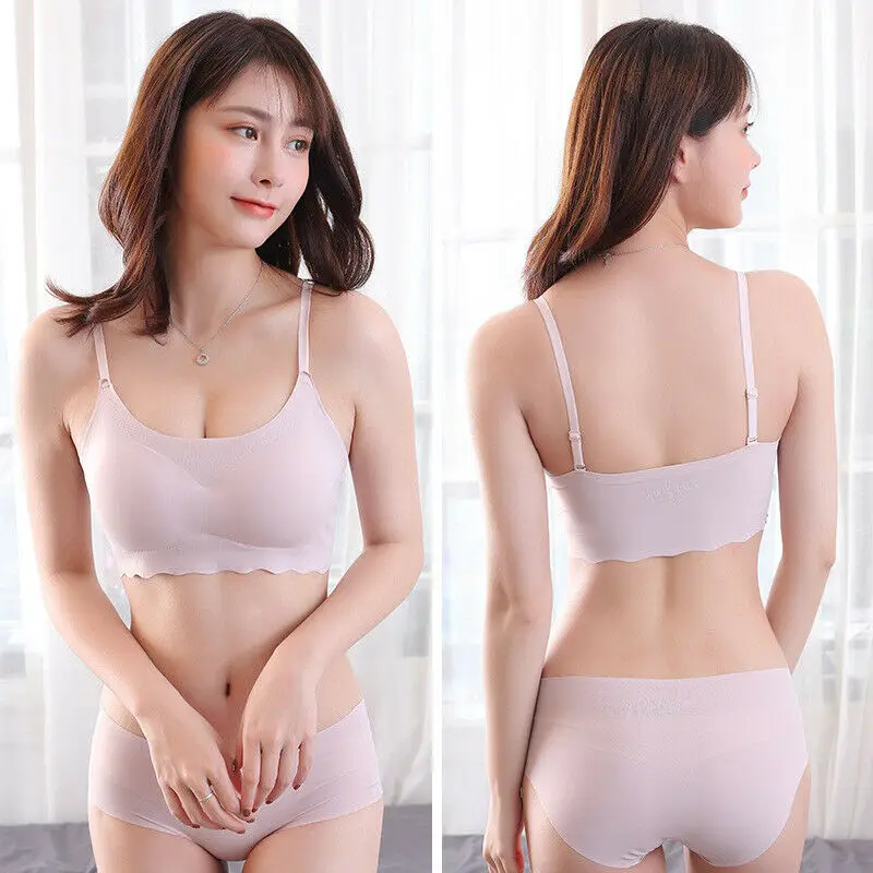 

Fashion one piece Comfortable Bra Female Fitness Women High Stretch Seamless Underwear Wire Free Ice silk Fitness Lingerie Set