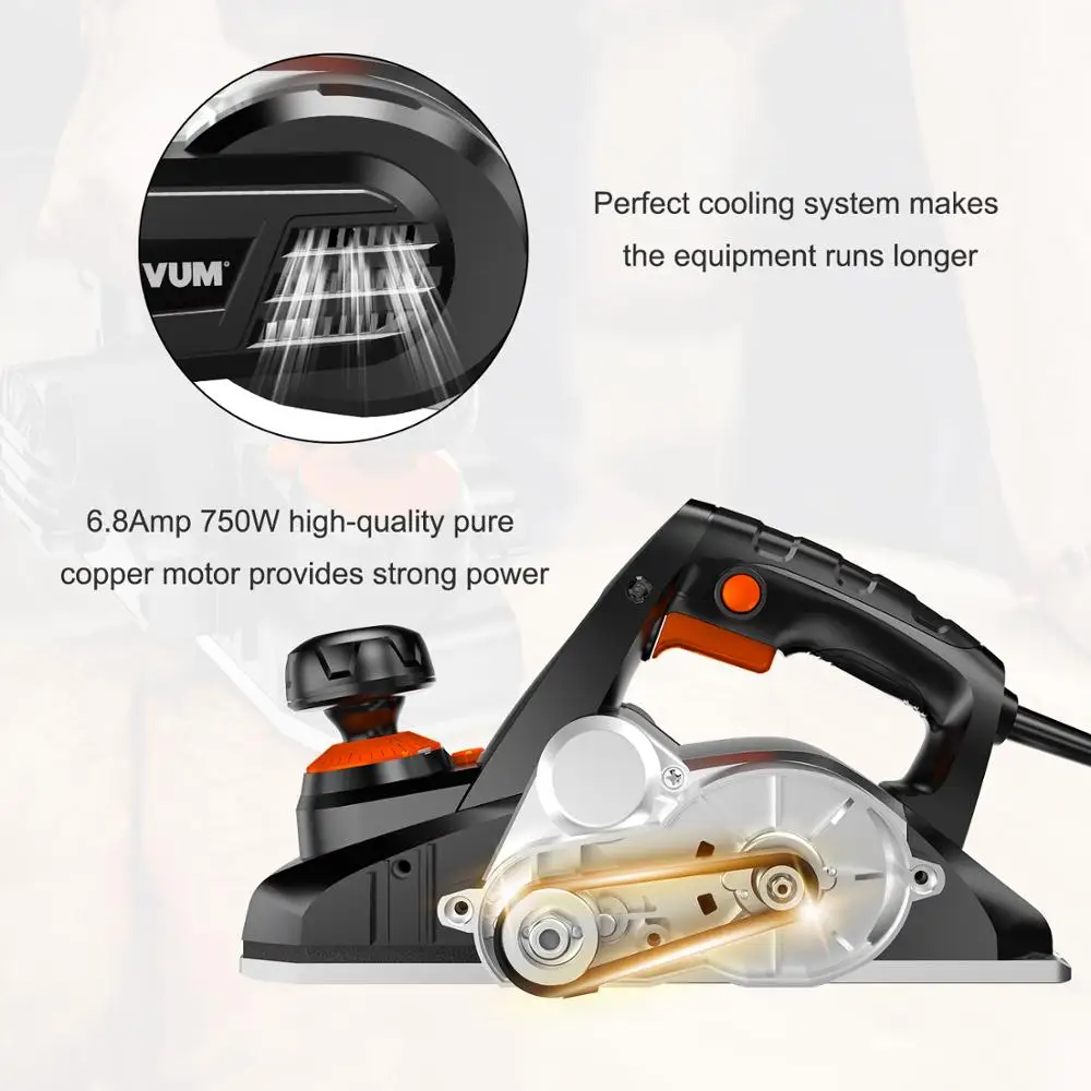 Электрический строгальный станок LOMVUM мощный многофункциональный рубанок по