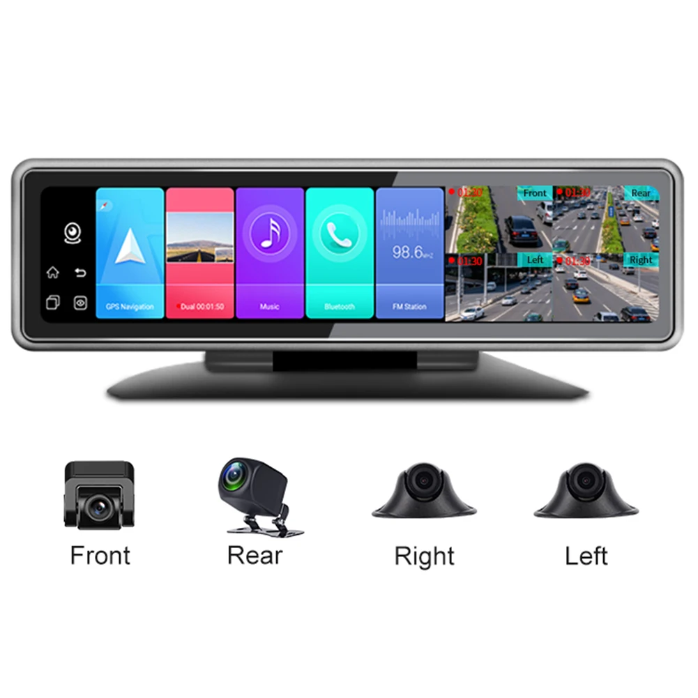 Зеркало-видеорегистратор T88 4 канала 12 дюймов 4G Android 9 0 2 + 32 ГБ | Автомобили и