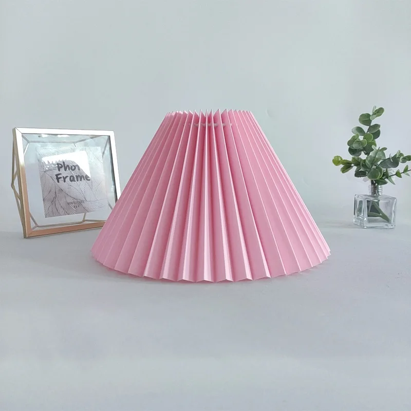 

9-Color Pleated Lamp Lampshade Shell Cover Fabric Pleated Lampshade Retro Hotel Table Lamp Wall Lamp Floor Lamp Accessories DIY